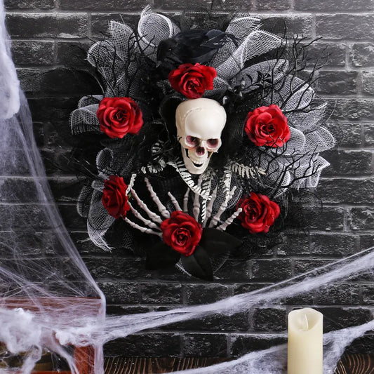 DarkPetal™ - Halloween Rose Skull Door Decor